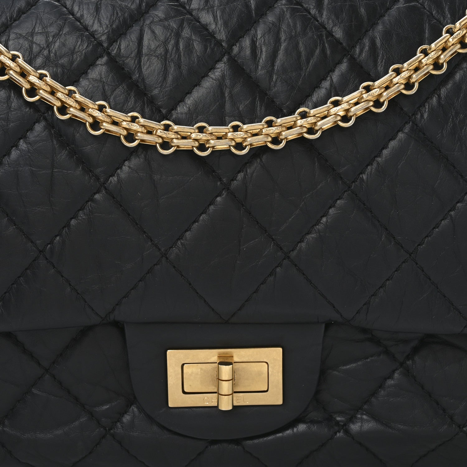 Chanel Aged Calfskin Quilted 2.55 Reissue 227 Flap Black 8 of 11