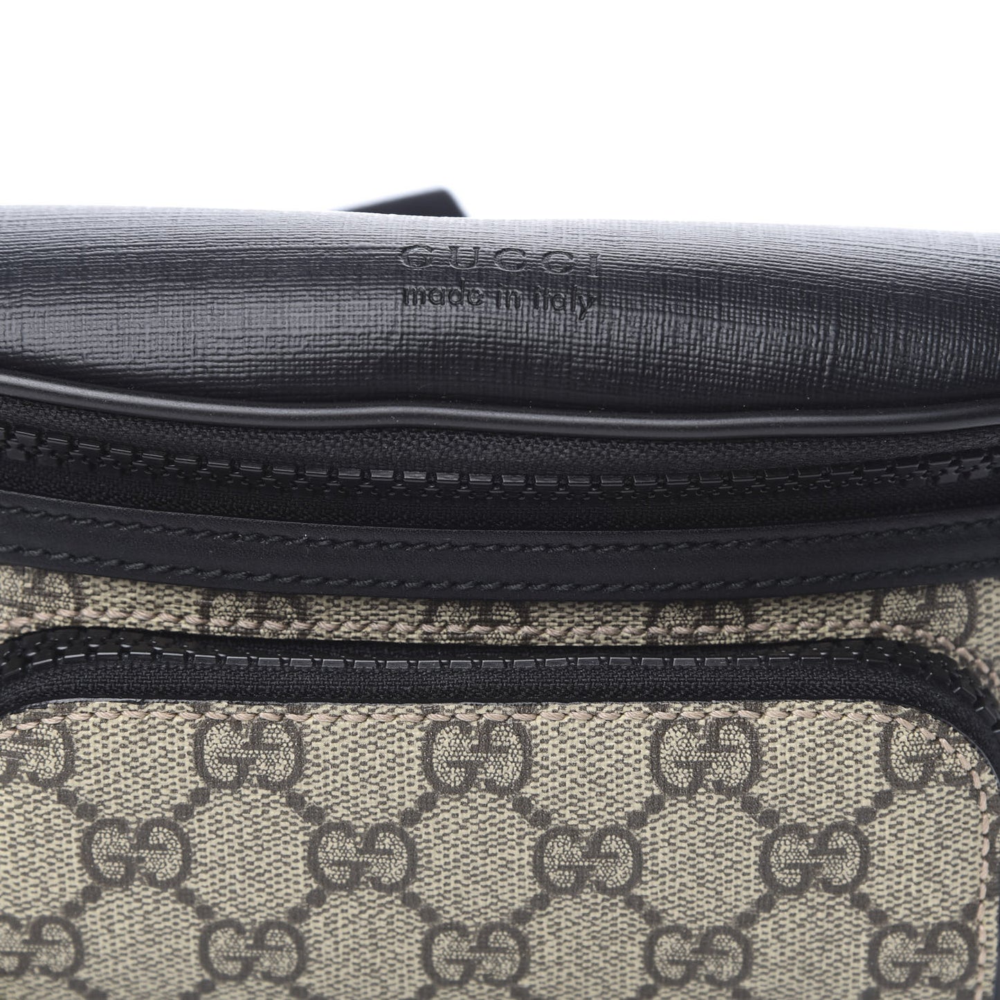 GG Supreme Monogram Belt Bag Black
