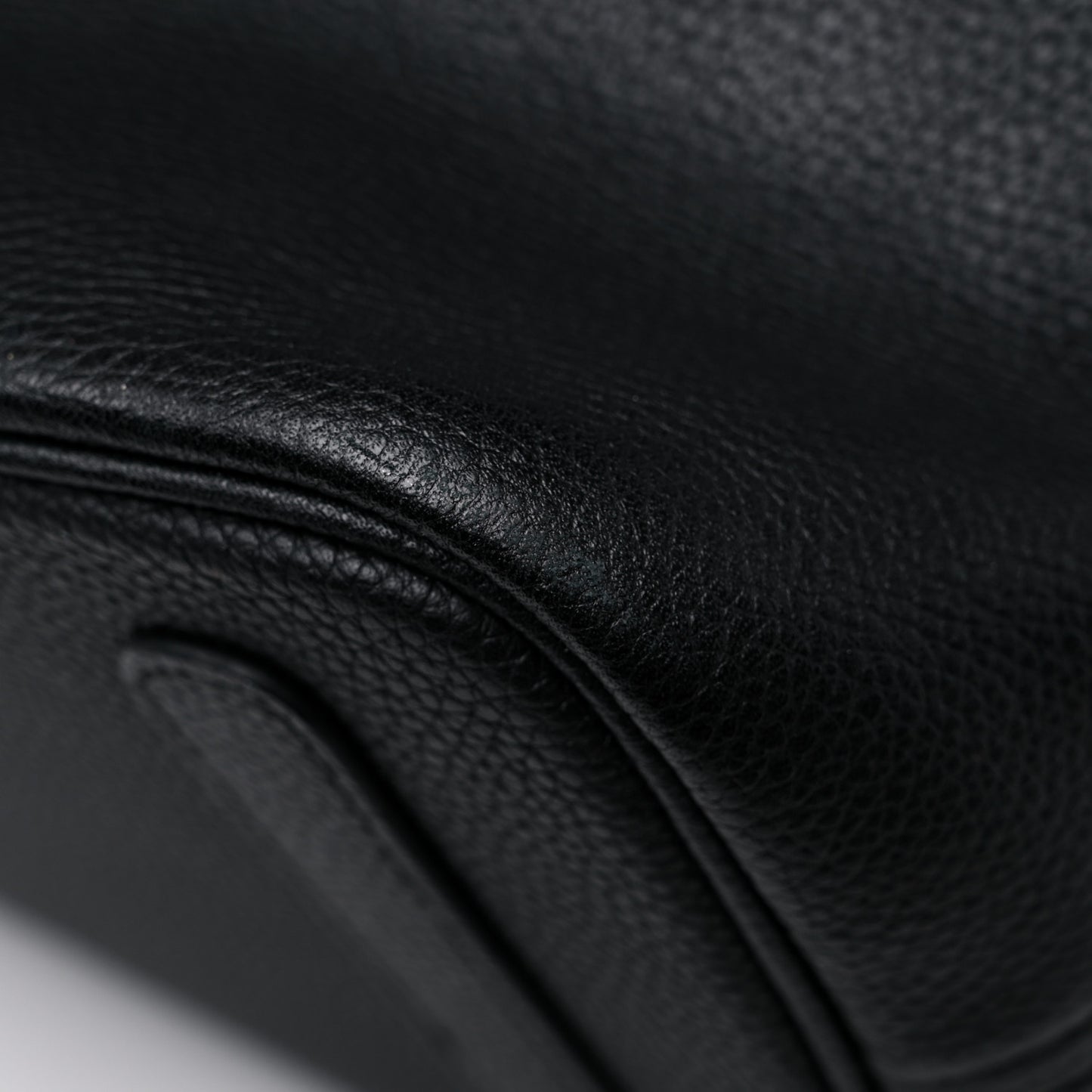 Grained Calfskin Visetos Medium Liz Reversible Shopper Tote Black