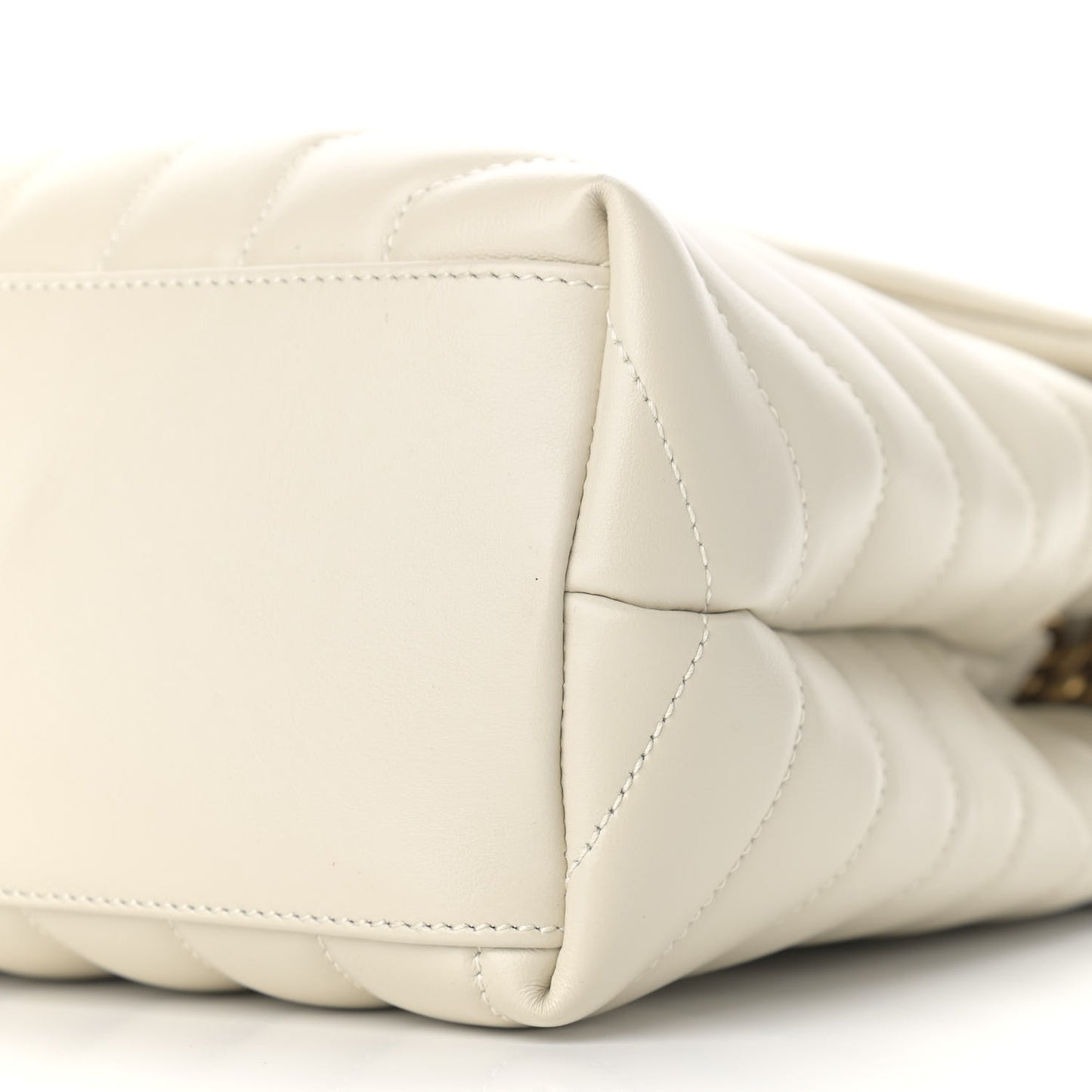 Calfskin Y Quilted Monogram Medium Loulou Chain Satchel Crema Soft