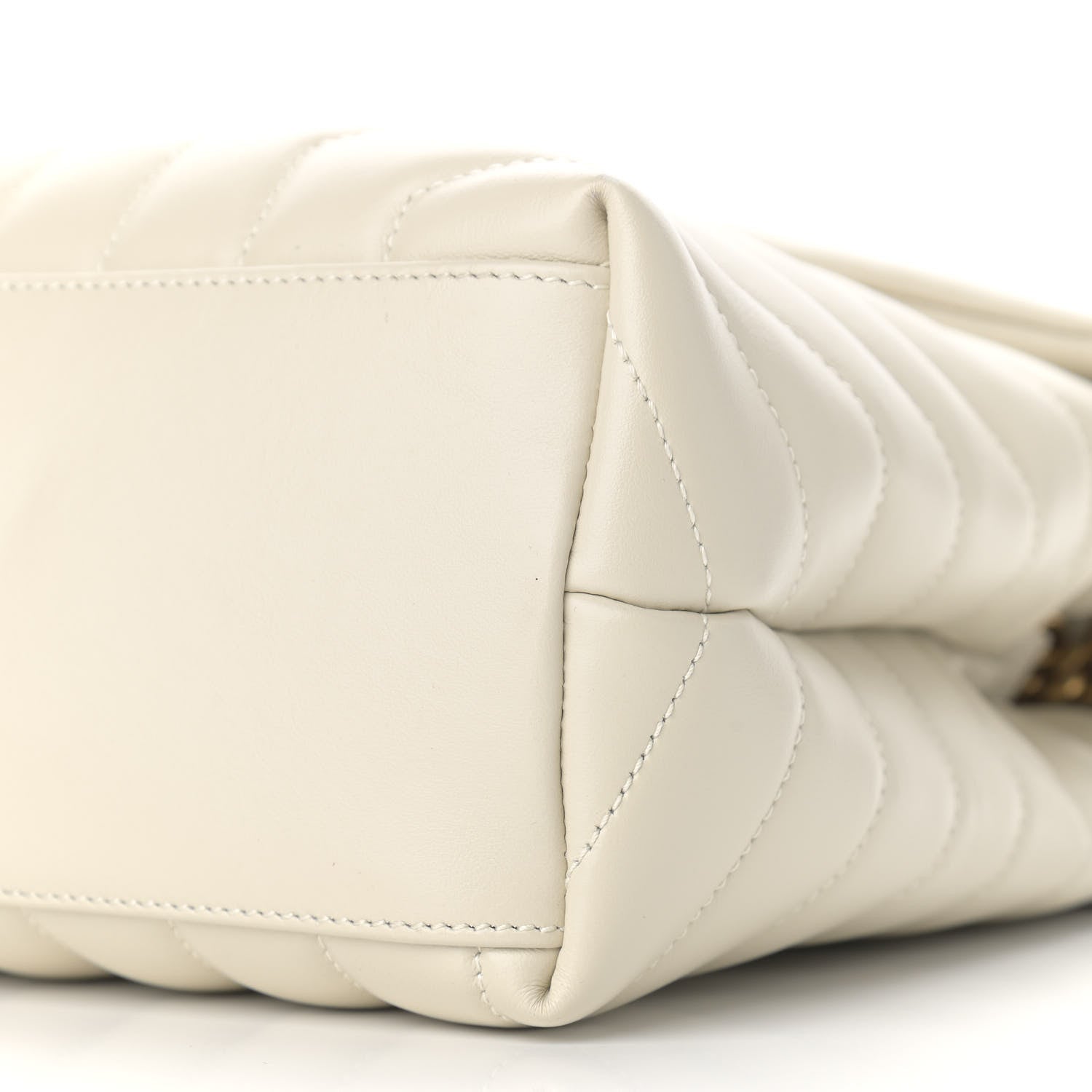 Saint Laurent Calfskin Y Quilted Monogram Medium Loulou Chain Satchel Crema Soft 9 of 12