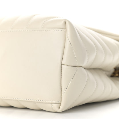 Saint Laurent Calfskin Y Quilted Monogram Medium Loulou Chain Satchel Crema Soft 9 of 12