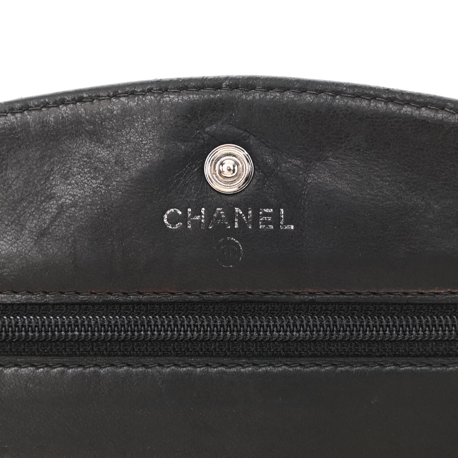 Chanel Caviar Timeless CC Wallet On Chain WOC Black 6 of 12