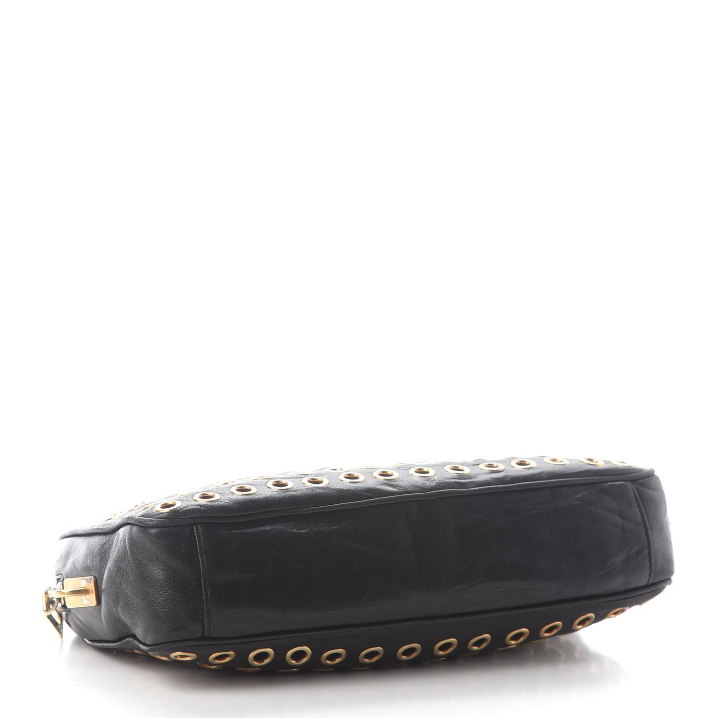 Nappa Metal Grommet Bauletto Black