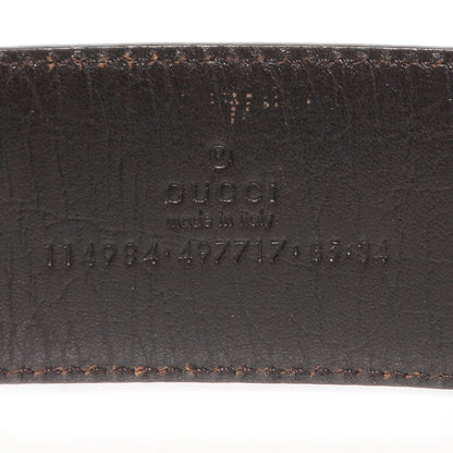 Gucci GG Plus Monogram Interlocking G Belt 85 34 Brown 3 of 4