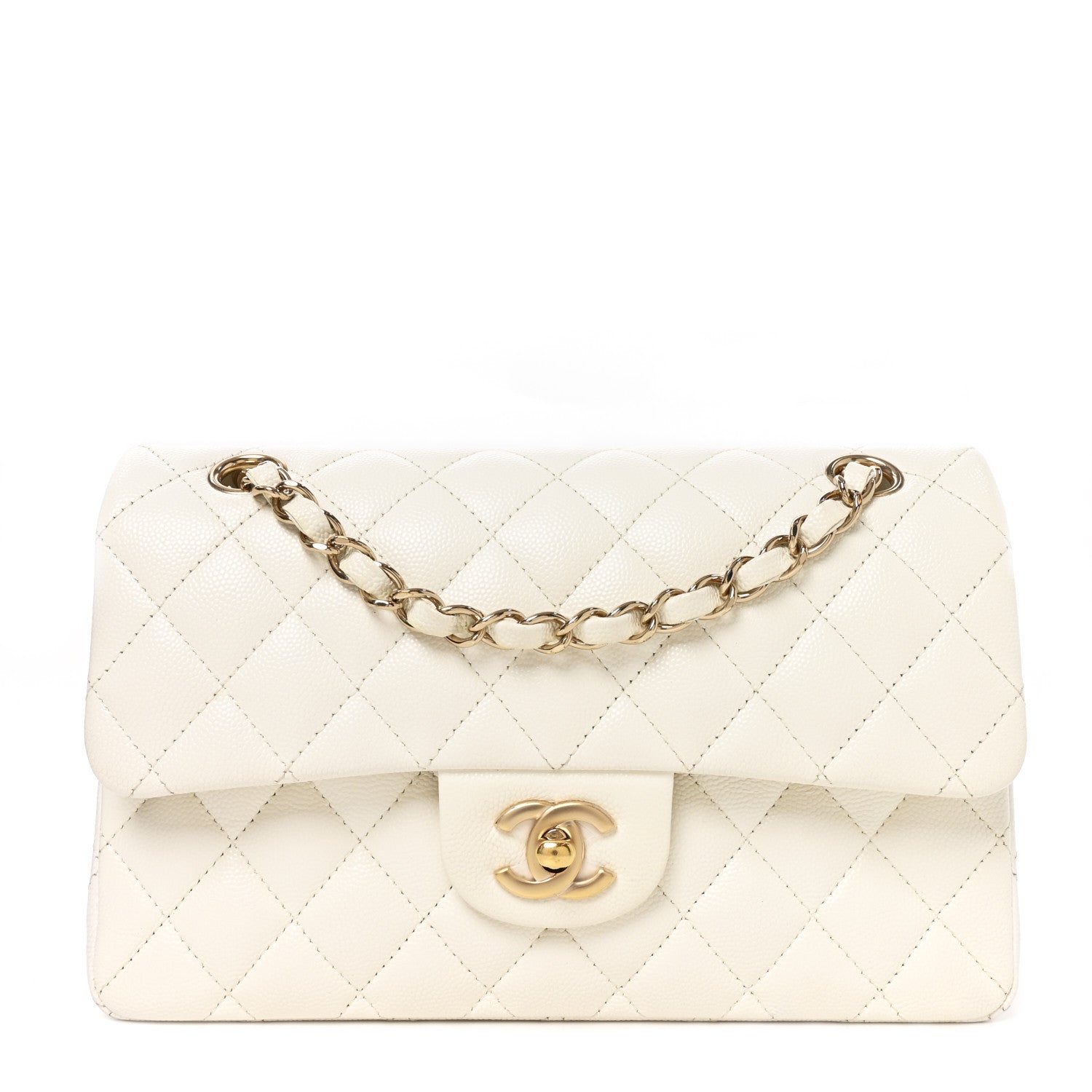 Chanel Caviar Quilted Small Double Flap White 1 of 10