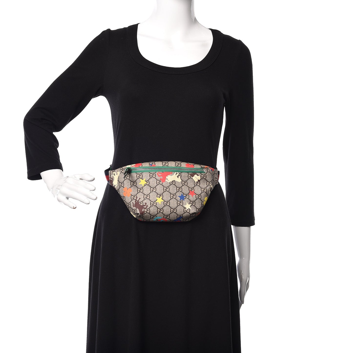GG Supreme Monogram Ranch Childrens Belt Bag Multicolor