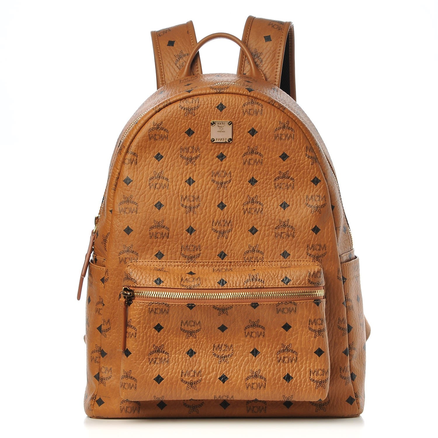 MCM Visetos Medium Stark Backpack Cognac 1 of 15