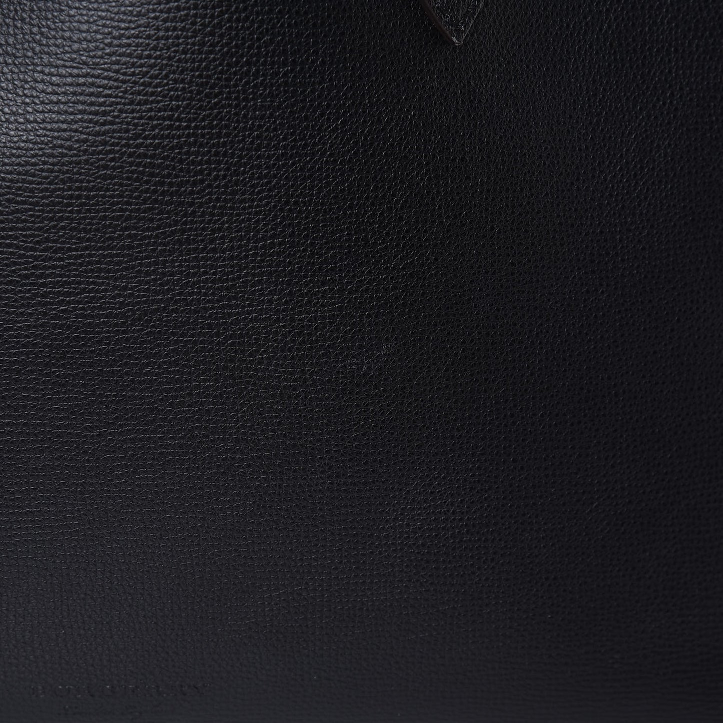 Grainy Calfskin Haymarket Check Medium Reversible Tote Black