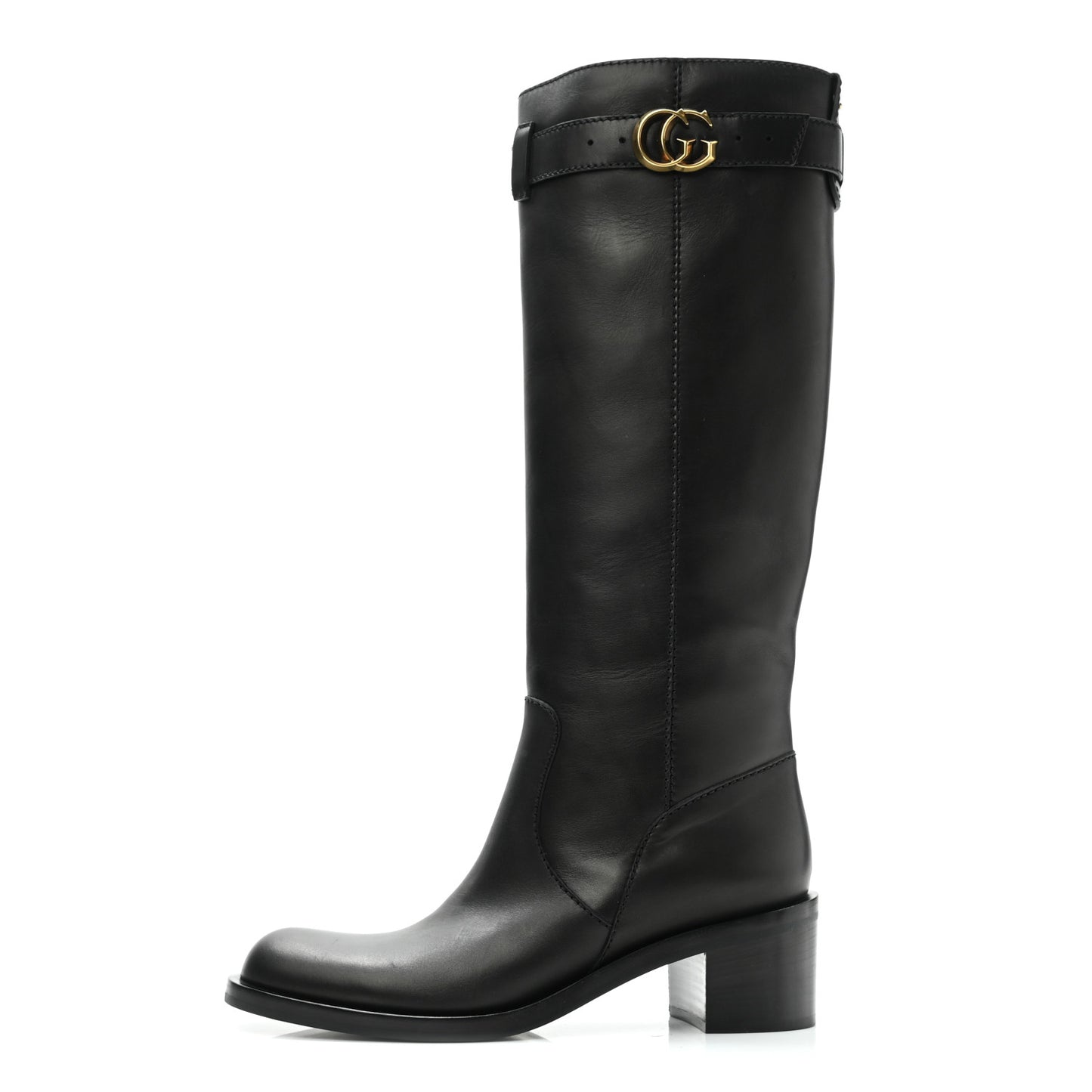 Calfskin Interlocking G Riding Boots 39.5 Black