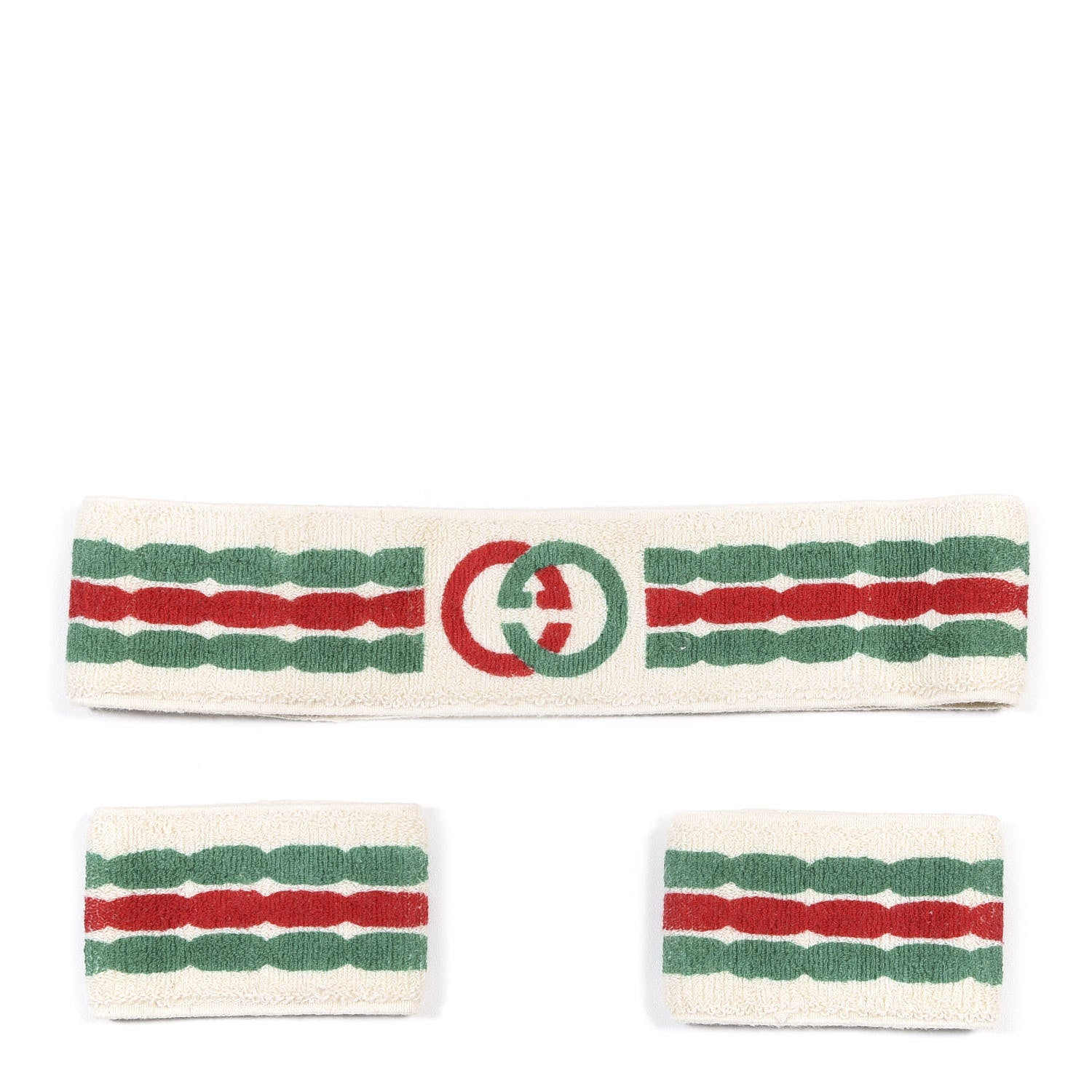 Gucci Cotton Interlocking G Headband and Wrist Set M Multicolor 1 of 3