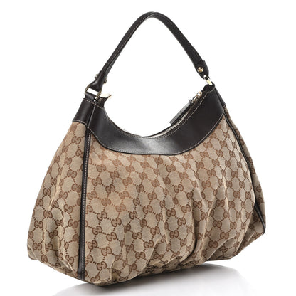 Gucci Monogram Large D Ring Hobo Dark Brown 3 of 7