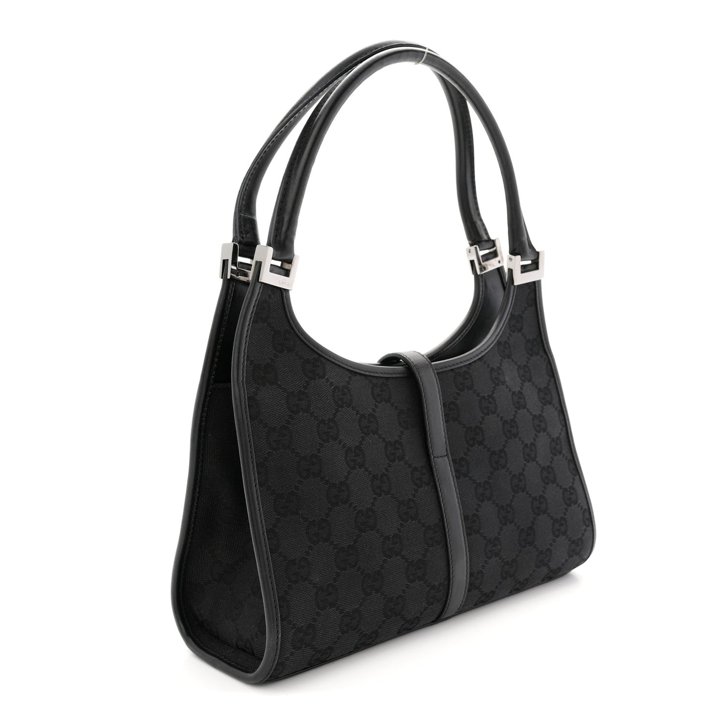 Monogram Bardot Shoulder Bag Black