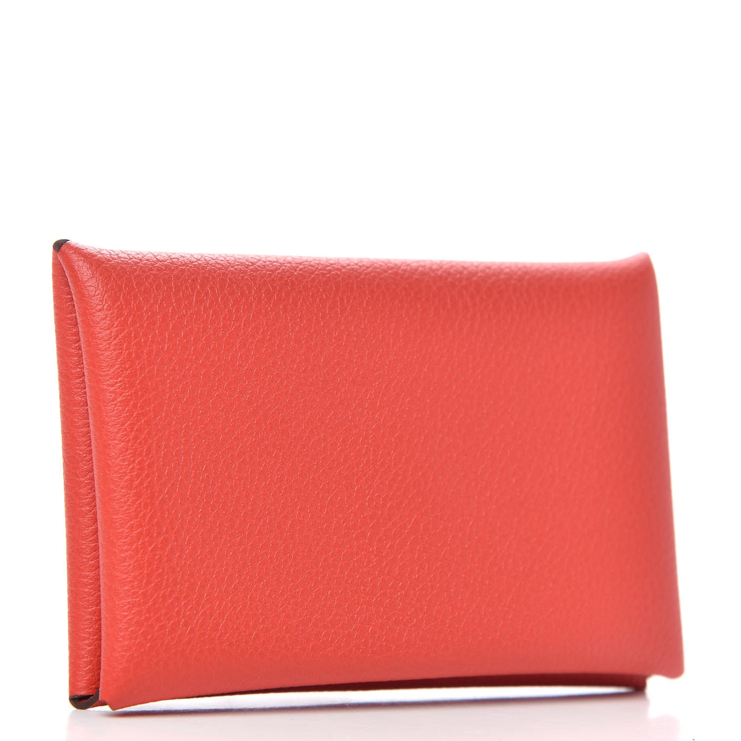 Hermes Evercolor Calvi Card Case Capucine 3 of 6