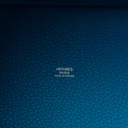 Hermes Taurillon Clemence Swift Eclat Picotin Lock 18 PM Bleu Frida Rose Mexico 6 of 11