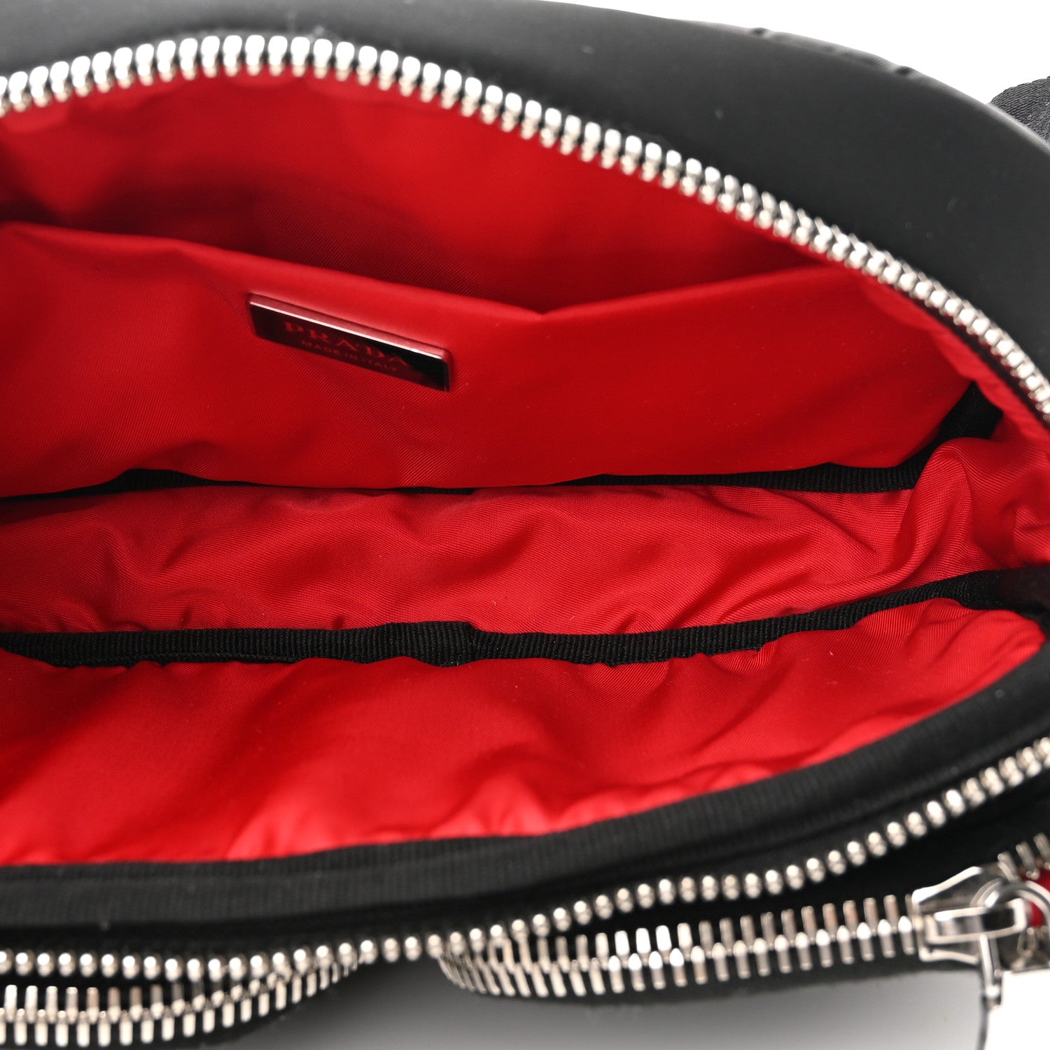 Prada Tessuto Nylon Pocket Cargo Belt Bag Black Fuoco 5 of 9