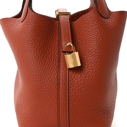 Hermes Taurillon Clemence Picotin Lock 18 PM Cuivre 7 of 11