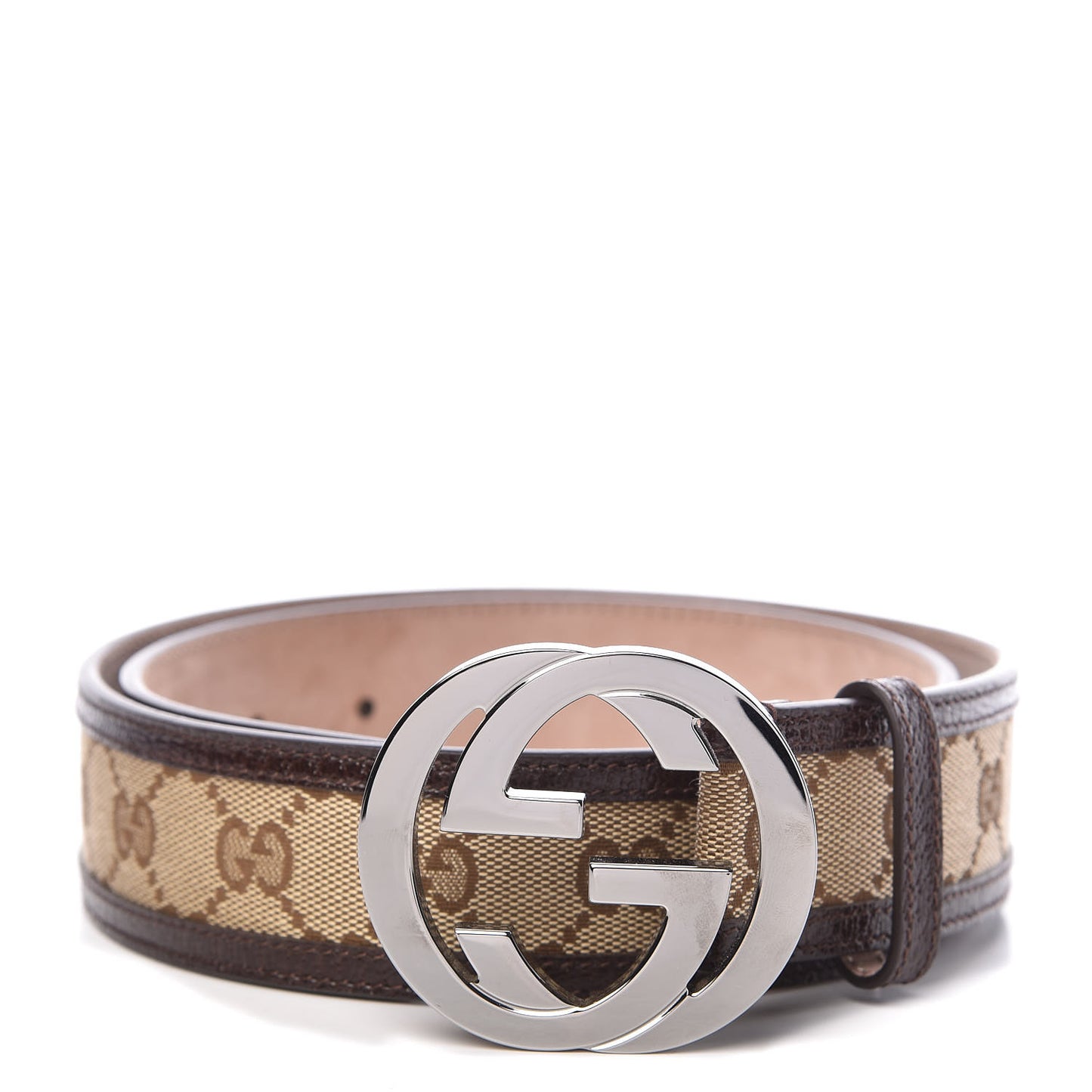 Monogram Interlocking G Belt 80 32 Dark Brown