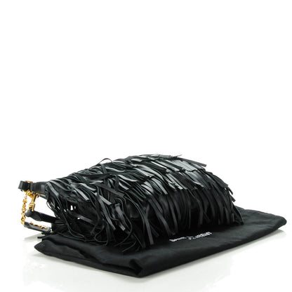 Saint Laurent Calfskin Small Emmanuelle Fringed Hobo Black 4 of 7