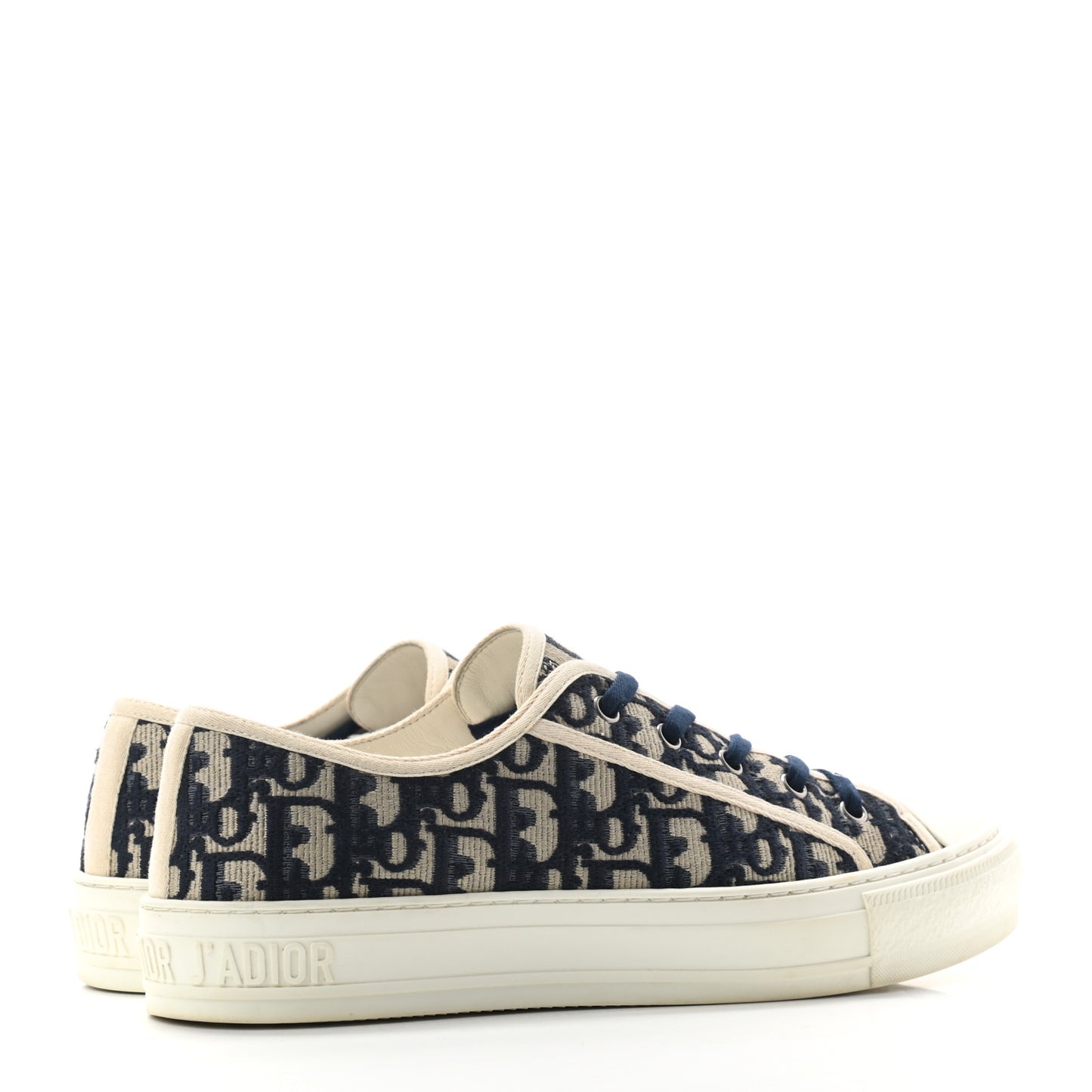 Canvas Oblique Walk'N'Dior Low Top Sneakers 40 Deep Blue