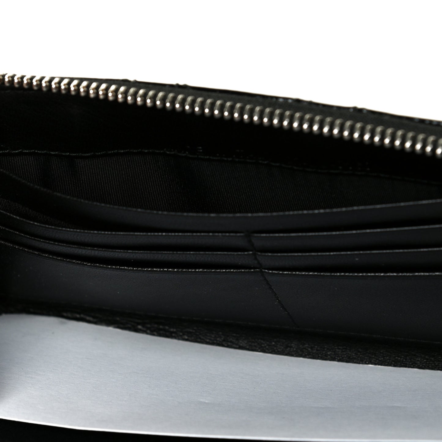 Patent Cannage Lady Dior Continental Zip Wallet Black