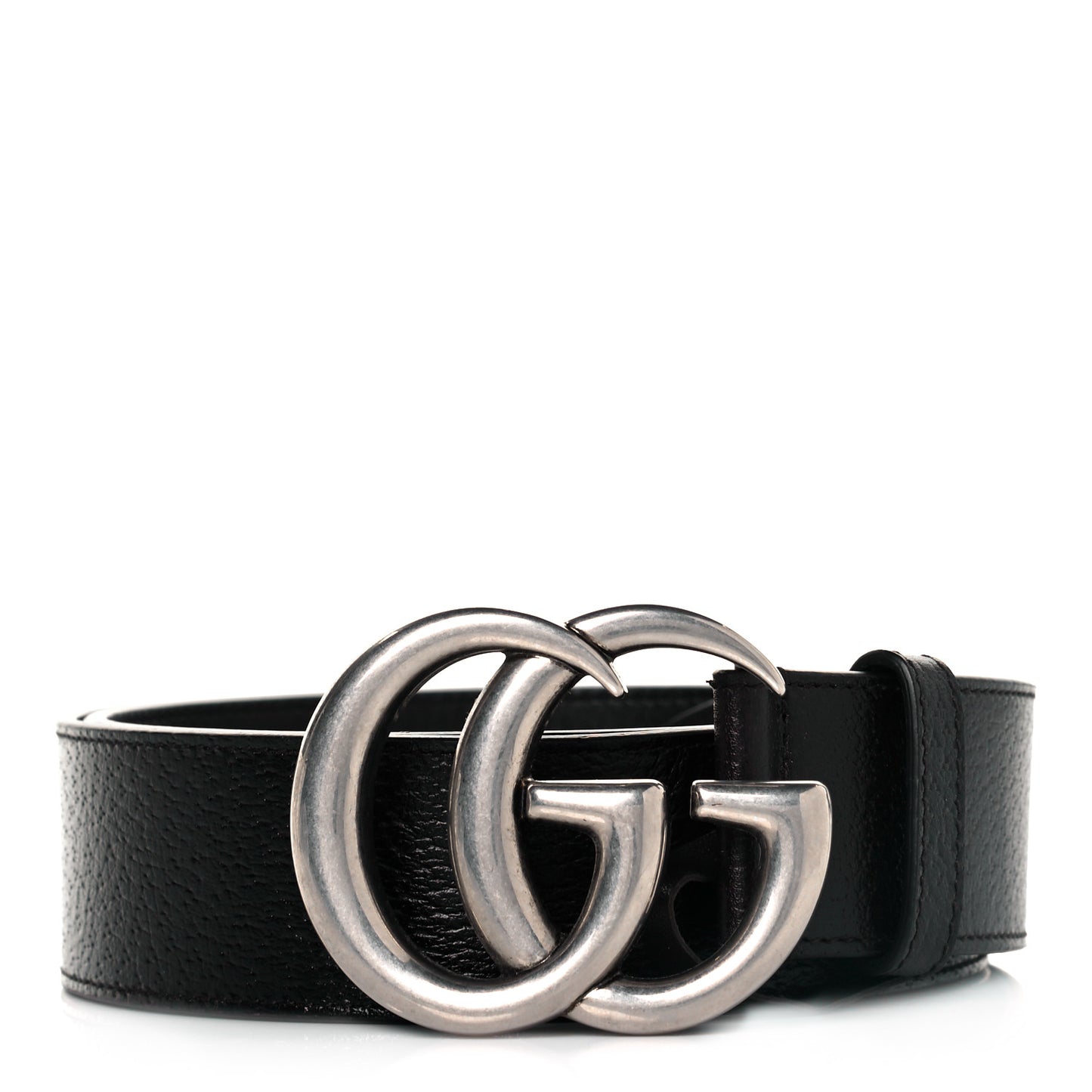 Textured Dollar Calfskin Nickel Double G 40mm Belt 90 36 Dark Cocoa