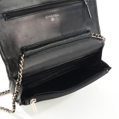 Chanel Calfskin Quilted Cambon Wallet On Chain WOC Black 5 of 16