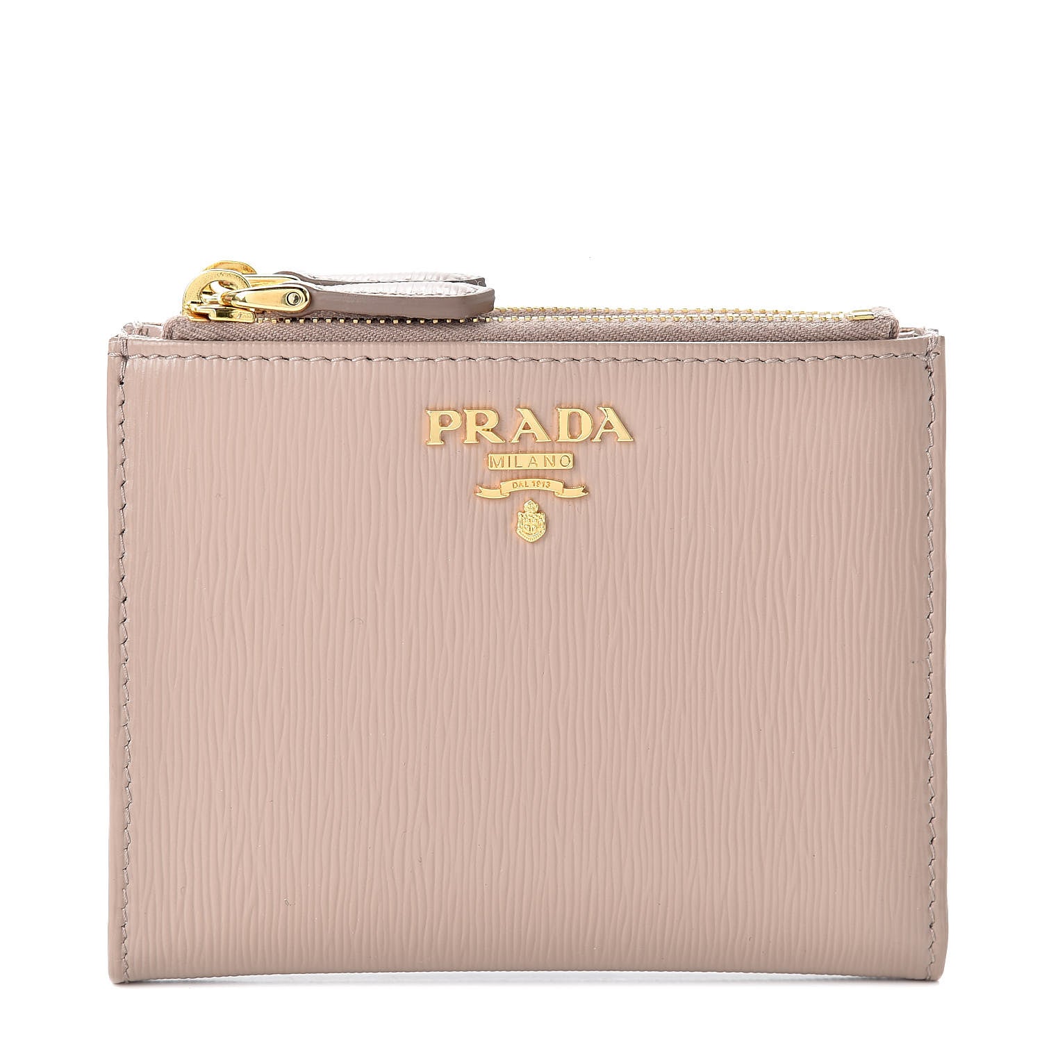 Prada Vitello Move Zip Coin Case Wallet Cipria 1 of 8