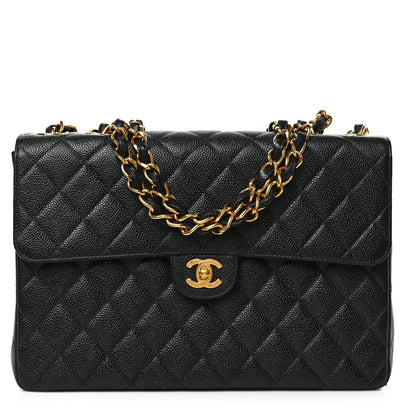 Chanel Caviar Quilted Jumbo Single Flap Black 1 of 10