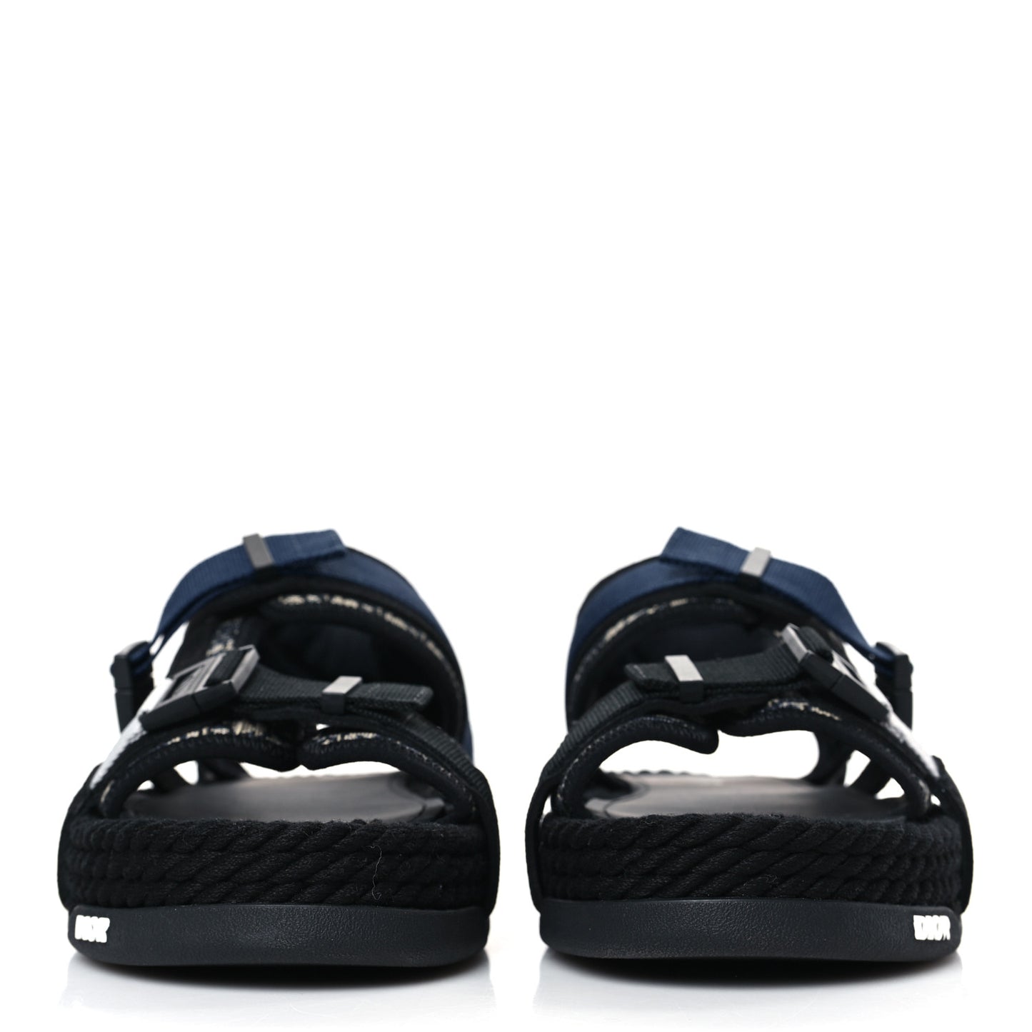 Technical Fabric Oblique Mens Atlas Sandals 40 Black Blue