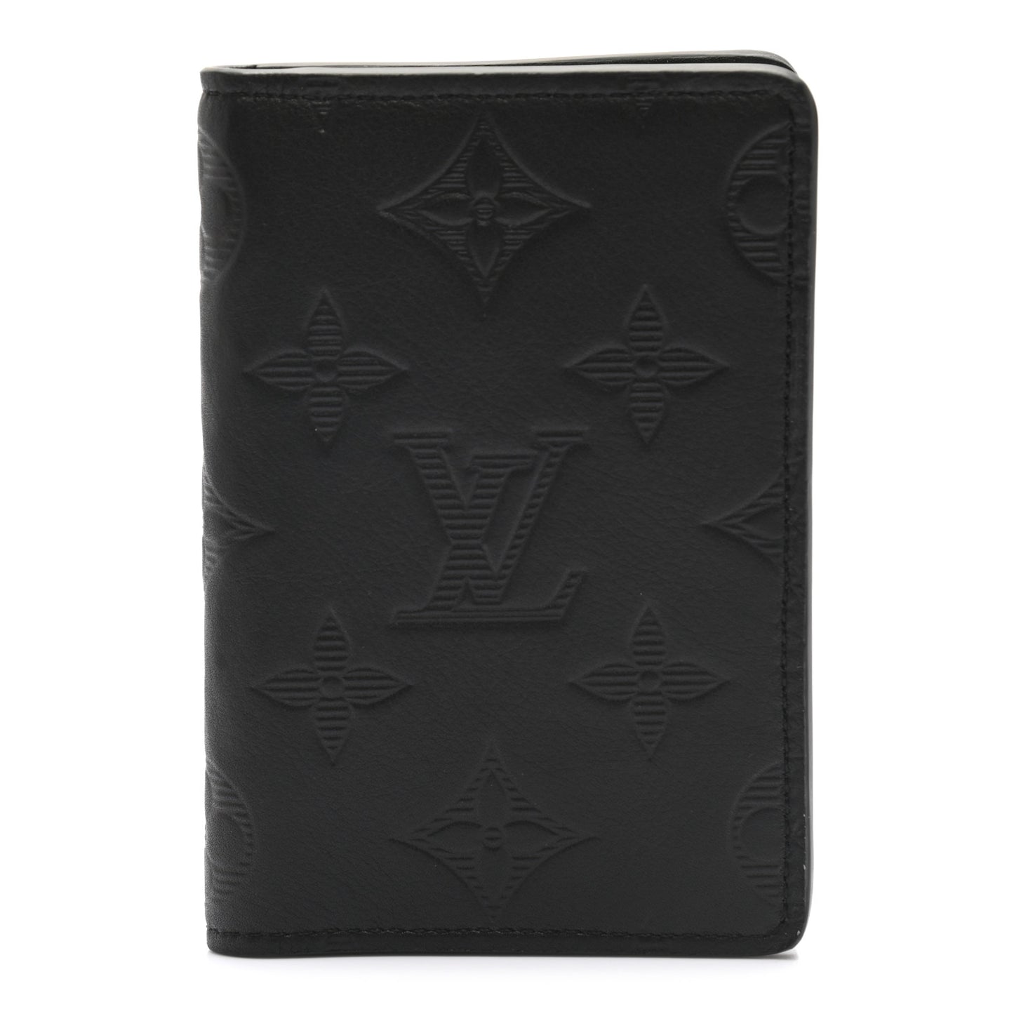Calfskin Monogram Shadow Pocket Organizer Black