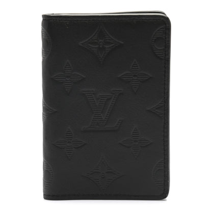 Louis Vuitton Calfskin Monogram Shadow Pocket Organizer Black 1 of 6