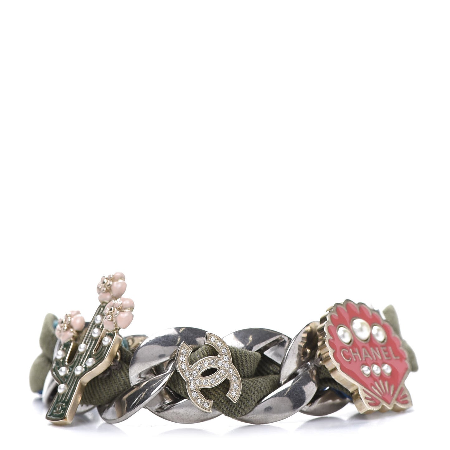 Fabric Cuba CC Chain Bracelet