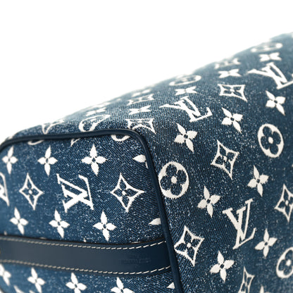 Louis Vuitton Monogram Jacquard Denim Speedy Bandouliere 25 Bleu 11 of 13