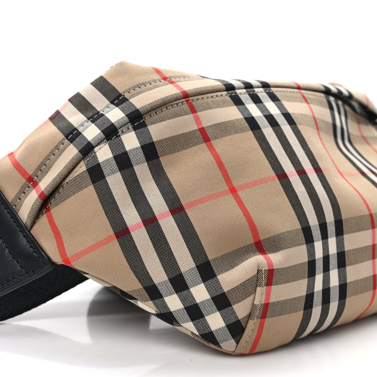 Bonded Cotton Vintage Check Medium Bum Bag Archive Beige