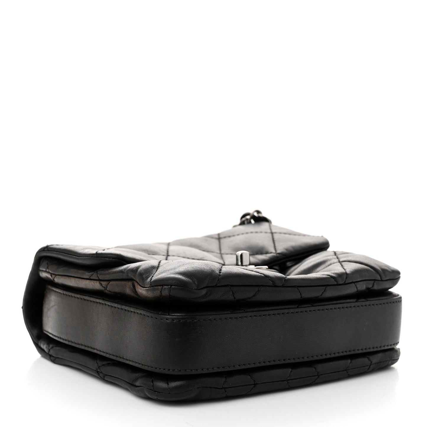 Lambskin Quilted Mini Chanel 3 Flap Black