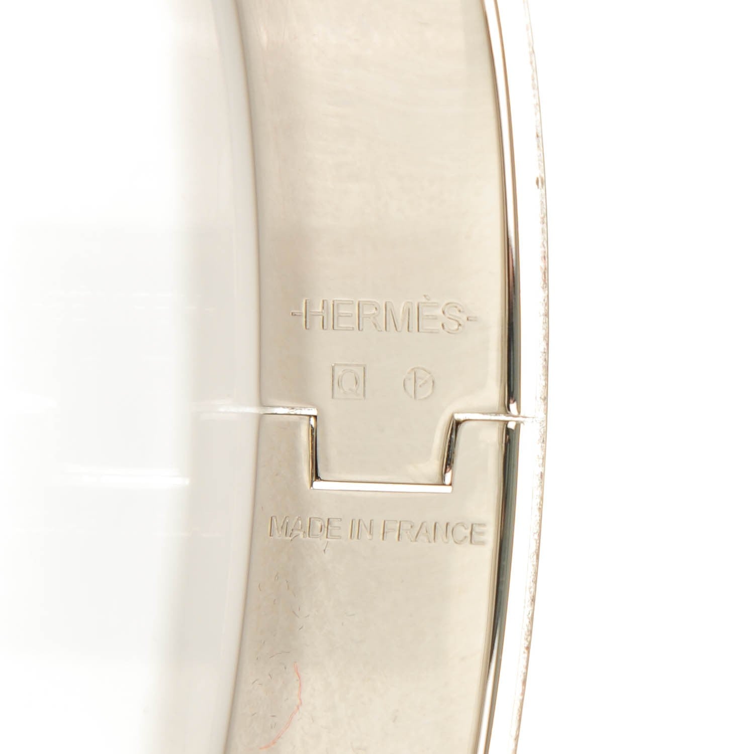 Hermes Enamel Narrow Clic Clac H Bracelet GM White 3 of 5