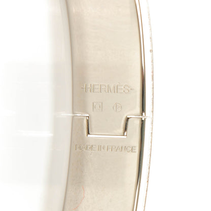 Hermes Enamel Narrow Clic Clac H Bracelet GM White 3 of 5