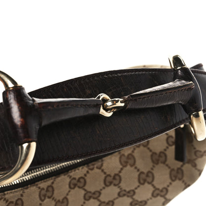 Gucci Monogram Medium Horsebit Chain Hobo Dark Brown 10 of 10