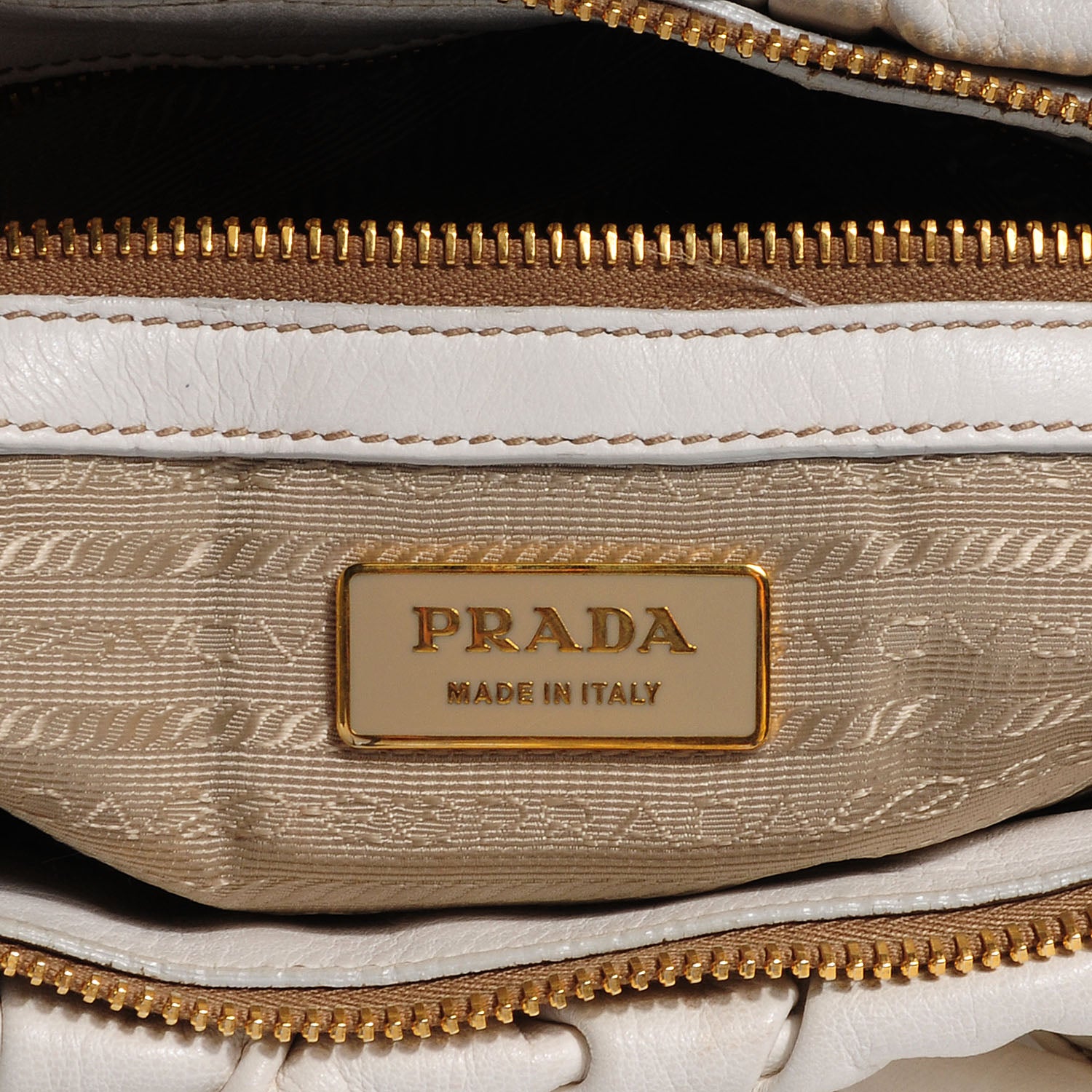 Prada Nappa Gaufre Shopping Satchel White 15 of 31