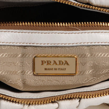 Prada Nappa Gaufre Shopping Satchel White 15 of 31