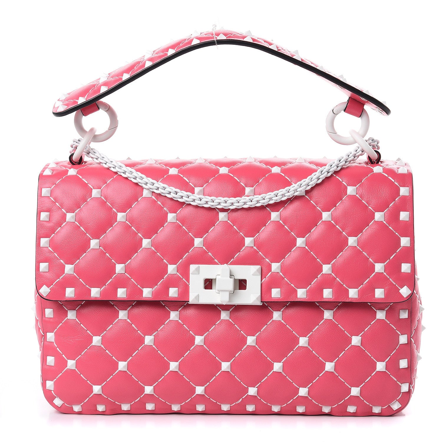 Valentino Garavani Lambskin Medium Free Rockstud Spike Shoulder Bag Shadow Pink 1 of 9
