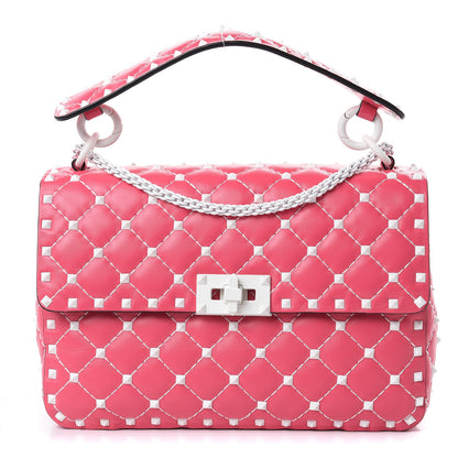 Valentino Garavani Lambskin Medium Free Rockstud Spike Shoulder Bag Shadow Pink 1 of 9