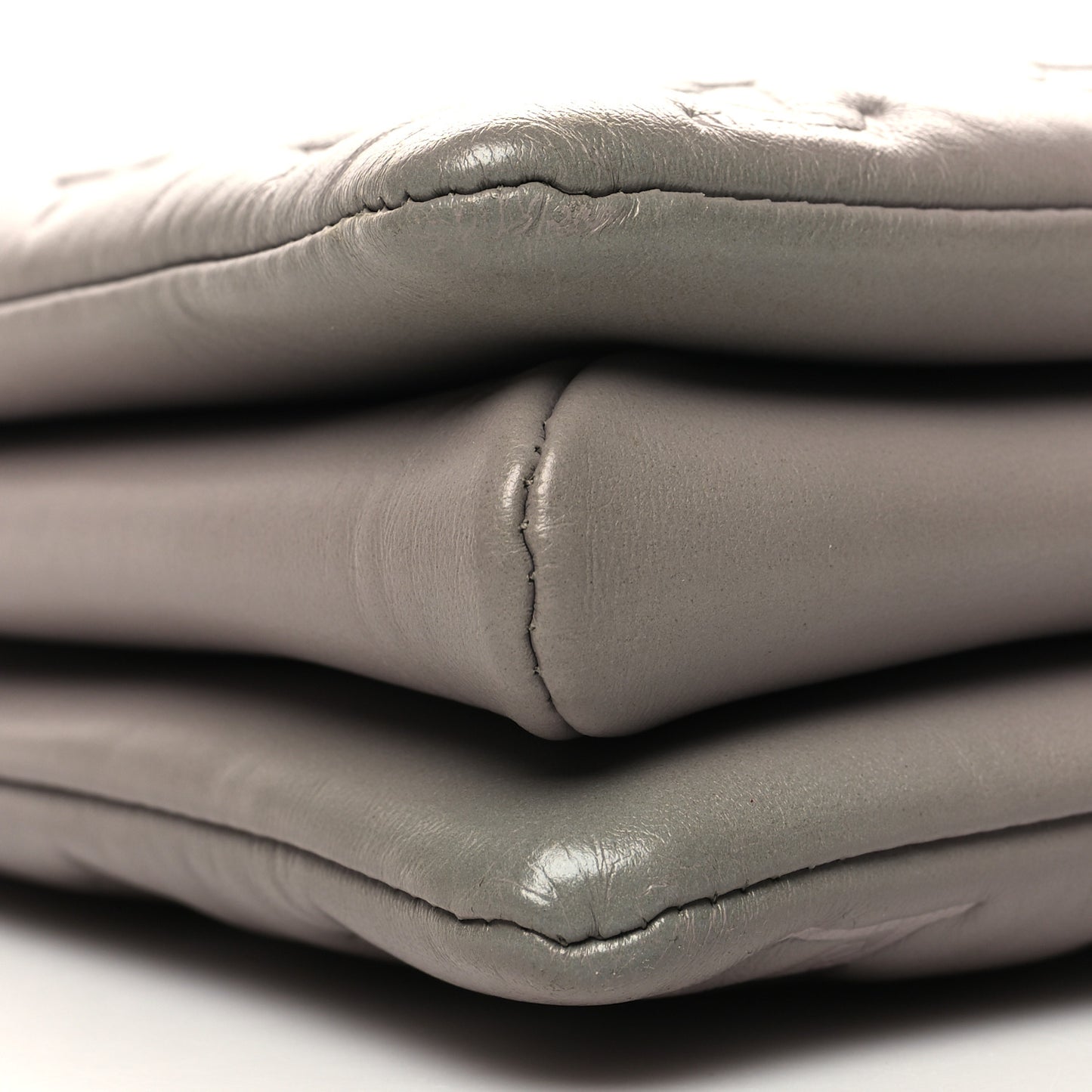 Lambskin Embossed Monogram Coussin MM Grey