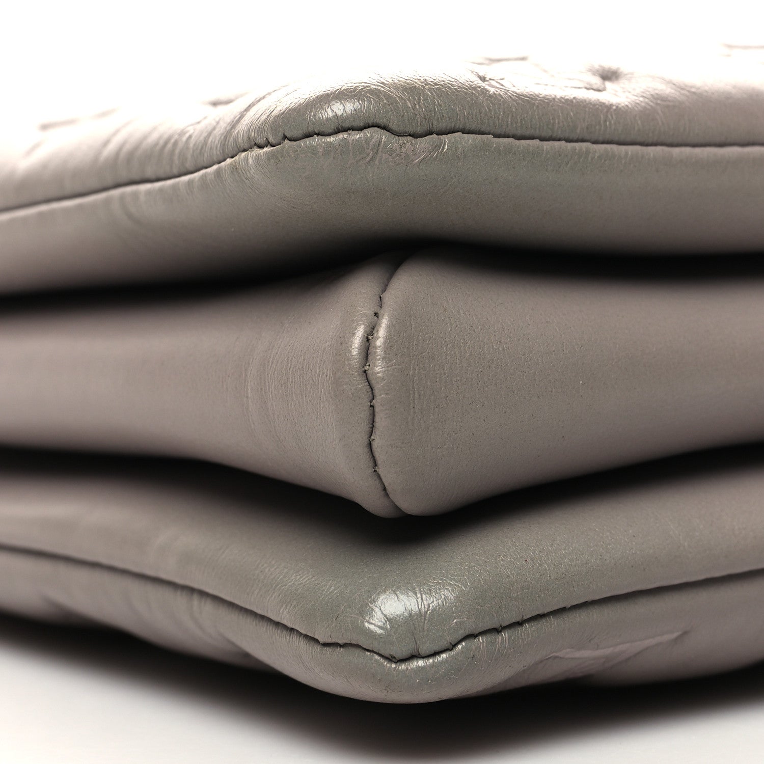 Louis Vuitton Lambskin Embossed Monogram Coussin MM Grey 10 of 11