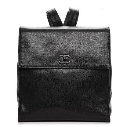 Chanel Grained Calfskin CC Backpack Black 1 of 8