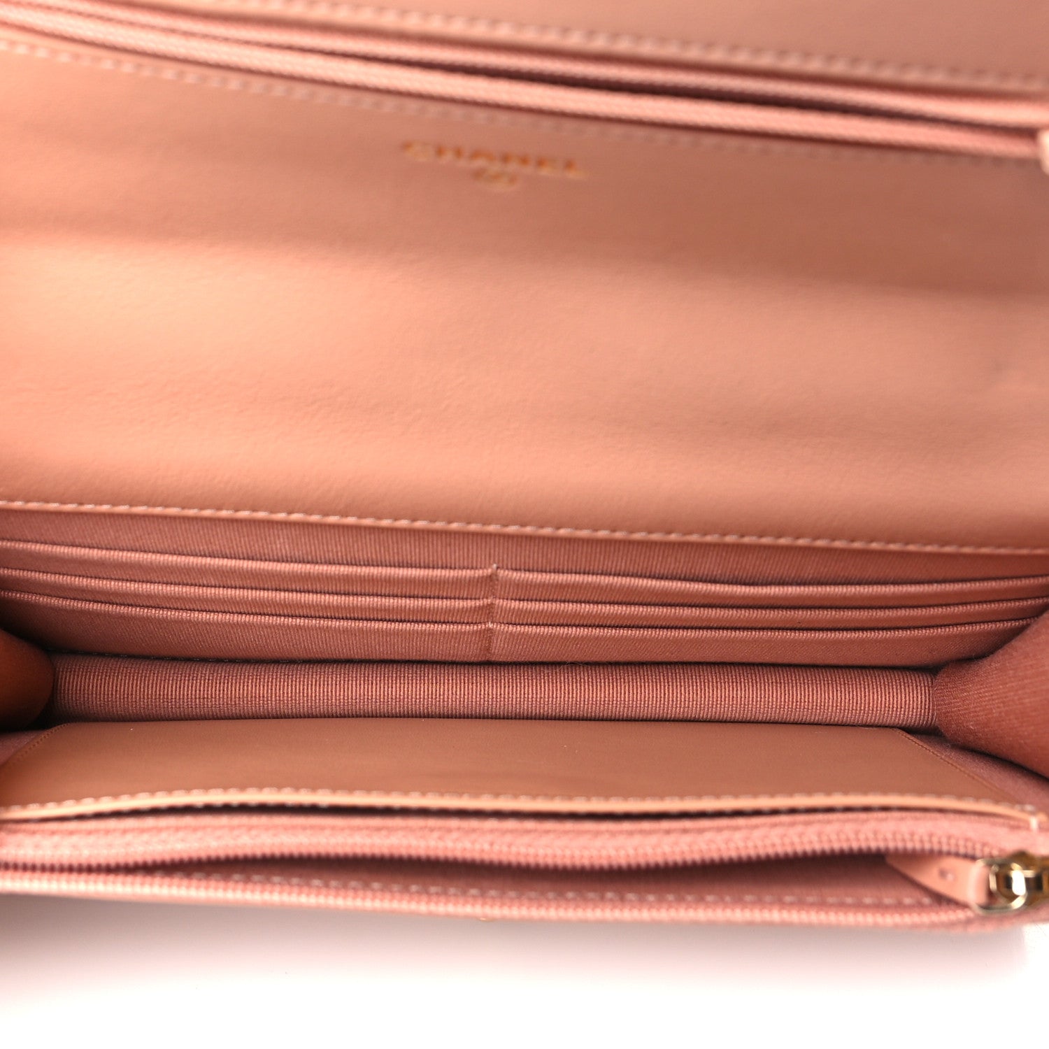 Chanel Lambskin Quilted Chanel 19 Wallet On Chain WOC Beige 5 of 12