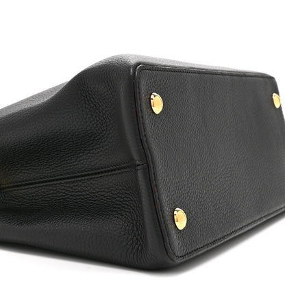Louis Vuitton Taurillon Capucines MM Black Fuchsia 9 of 10