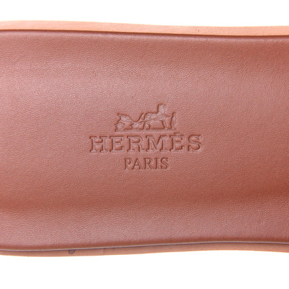 Hermes Box Calfskin Oran Sandals 39 Gold 9 of 11