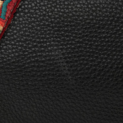 Valentino Garavani Pebbled Calfskin Tribal Small Guitar Strap Rockstud Rolling Flip-Lock Messenger Bag Black 17 of 18